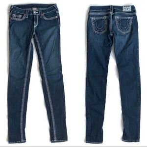 28 True Religion Skinny Jeans low rise contrast